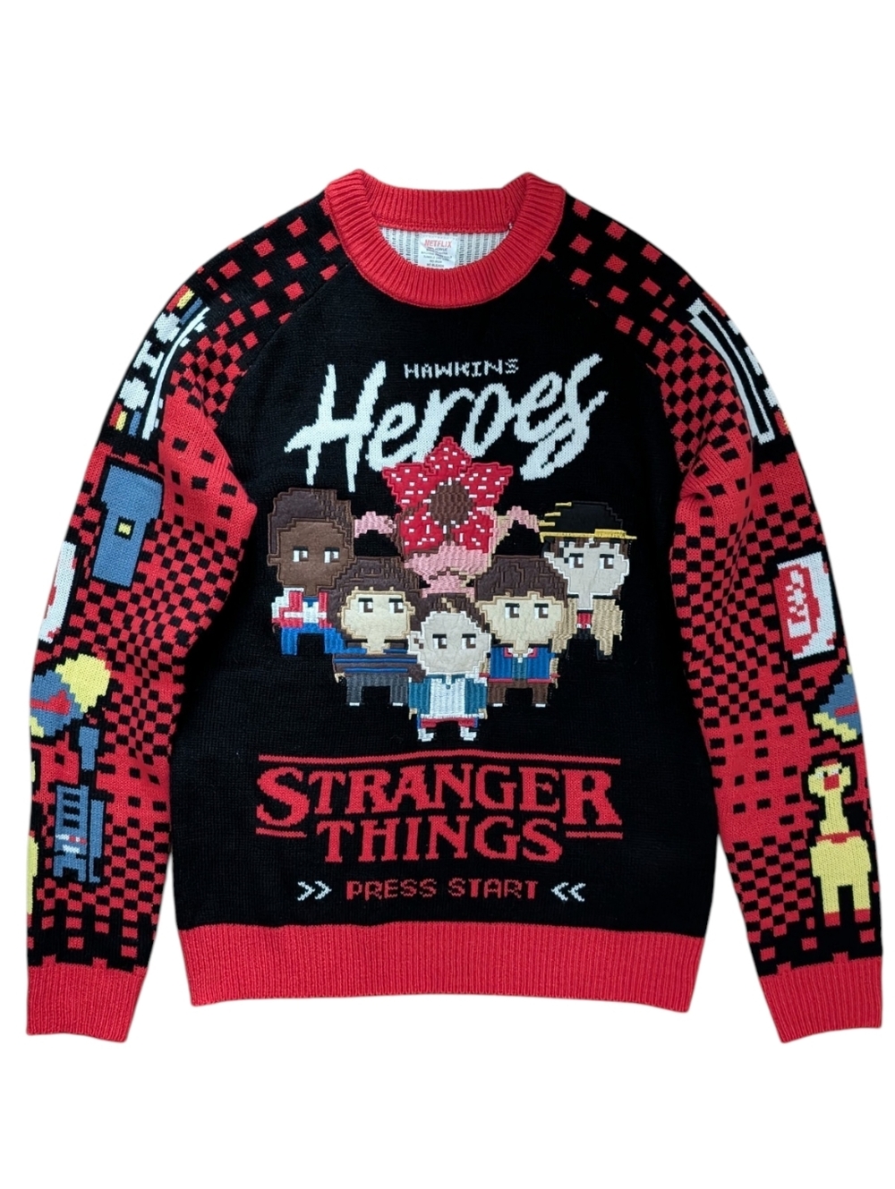 ​Stranger Things Netflix Season 5 Knit Sweater One Last Adventure Hawkins Heroes